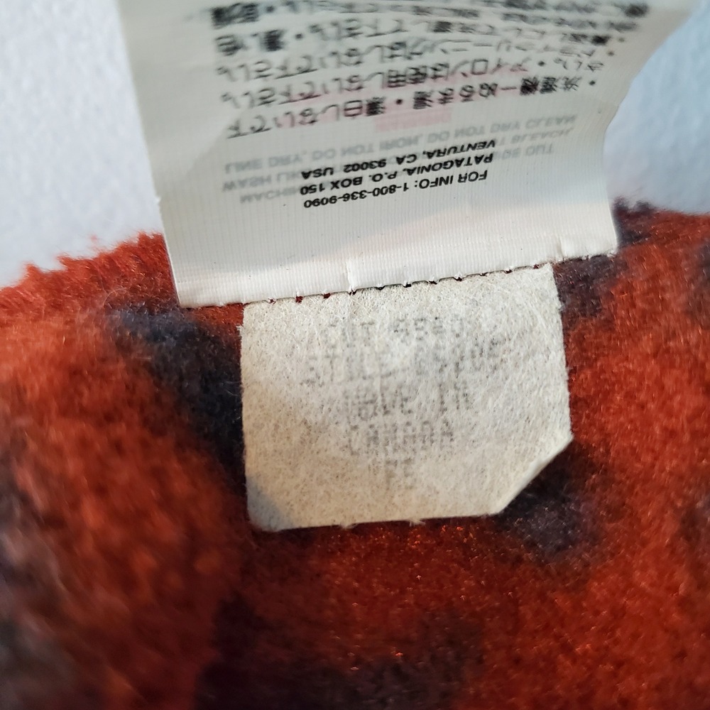 Vintage 1995 Patagonia Island Block Copper Synchilla Snap-T Fleece XL Canada 90s - Picture 4 of 15